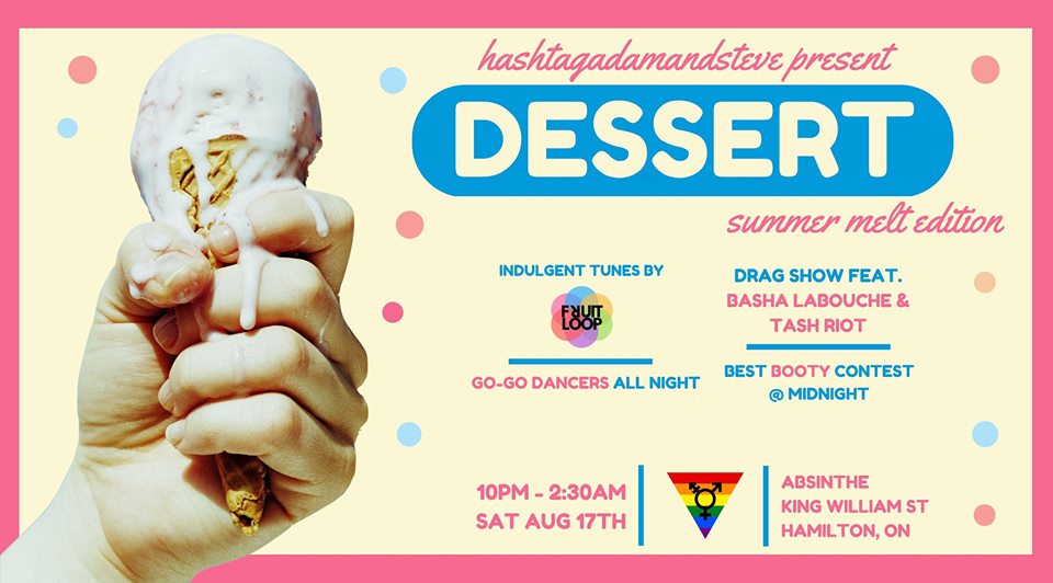 QueerEvents.ca - Hamilton event listing - Adam & Steve Dessert Event