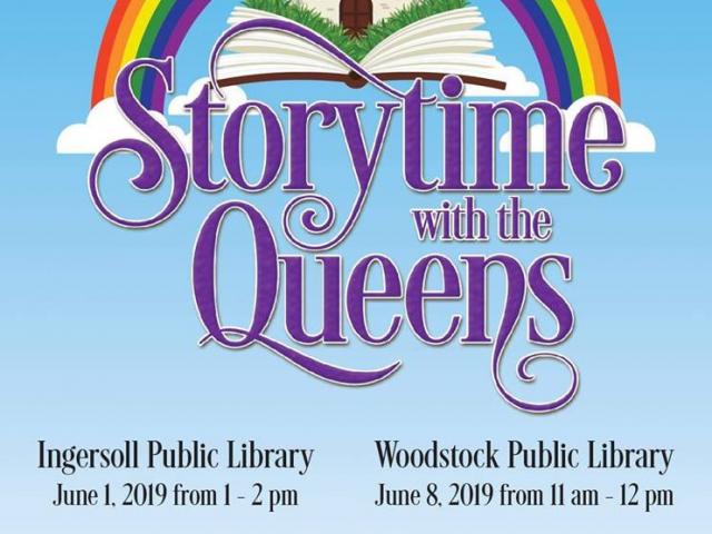 QueerEvents.ca - Oxford Pride Festival - Drag Queen Storytime 2019 event poster