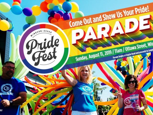 QueerEvents.ca - Windsor Pride 2019 - Parade Banner